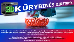 3D spausdintuvas, spausdina kažką iš raudono plastiko.