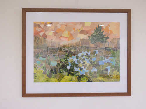 Parodos "Elektrėnai koliažuose" eksponatai.