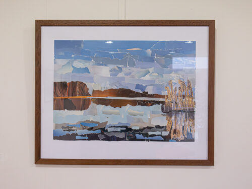 Parodos "Elektrėnai koliažuose" eksponatai.