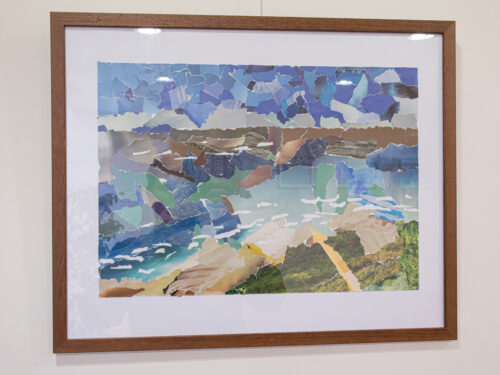 Parodos "Elektrėnai koliažuose" eksponatai.