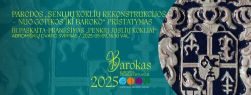 Senovinis glazūruotas koklis su heraldiniu ženklu – vienas iš eksponatų parodoje „Penkių juslių kokliai“, pristatančioje senųjų koklių rekonstrukcijas nuo gotikos iki baroko.
